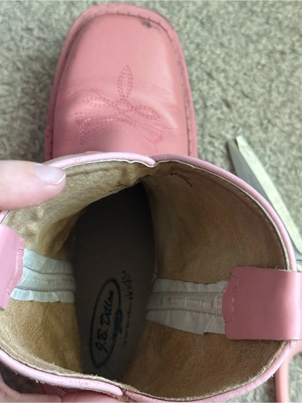 Girls cowboy boots pink J B Dillon